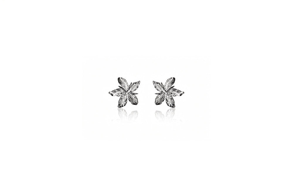 cattleya silver earrings