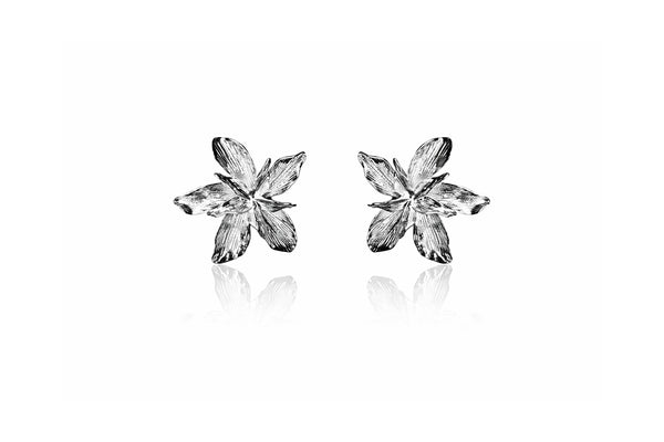 cattleya silver earrings