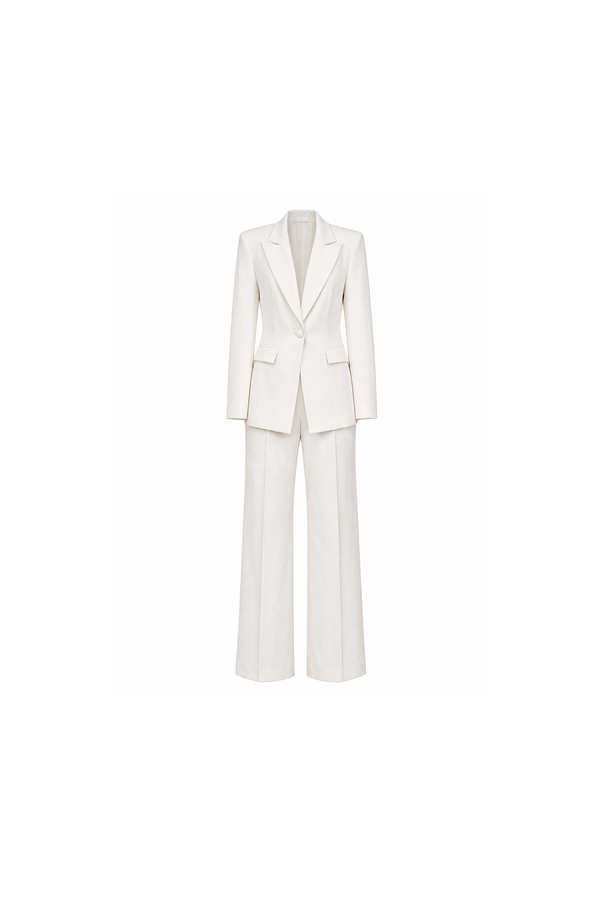Ivory Crepe Suit Set