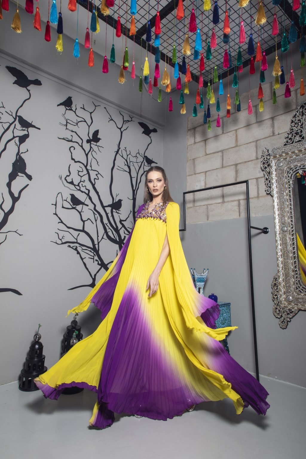 Yellow Kaftan Dress