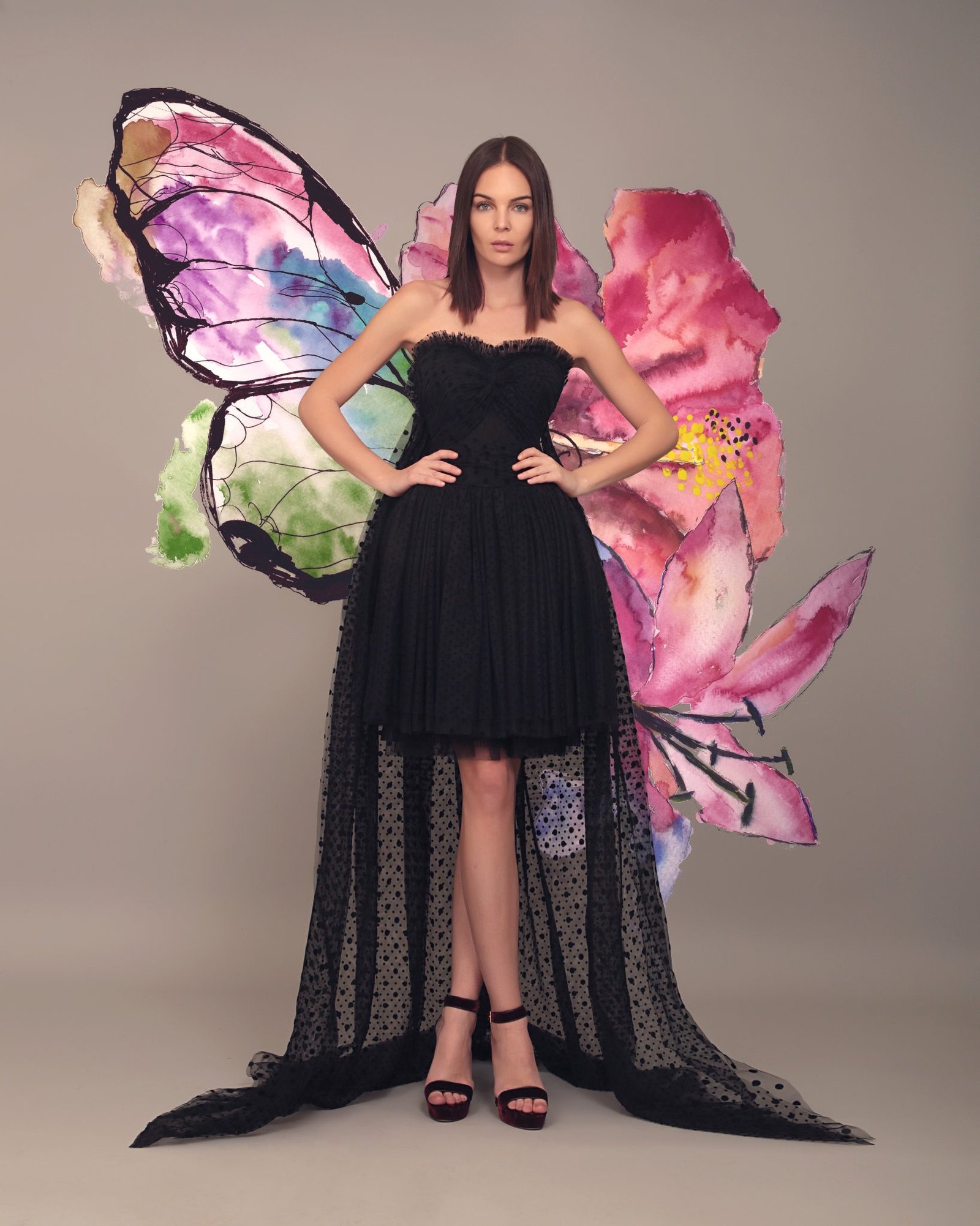 Midnight Elegance Tulle Dress